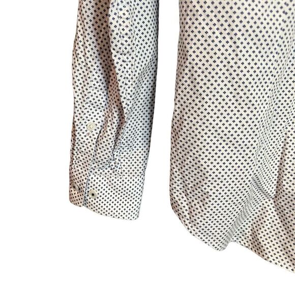 Construct patterned slim fit button down shirt - Picture 10 of 10